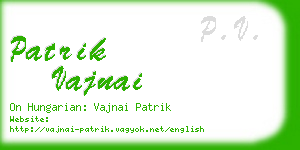 patrik vajnai business card